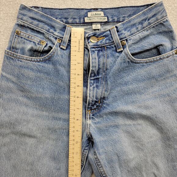 Vintage L.L bean Original Fit Women's Straight Leg Traditional Blue Jeans Size 4 - Picture 5 of 8